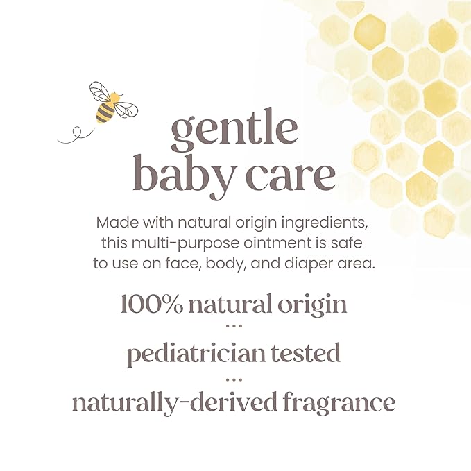 Burt's Bees Baby 100% Natural Origin Multipurpose Healing Ointment, Face & Body Baby Ointment – 7.5 Ounce Tub - Pack of 3