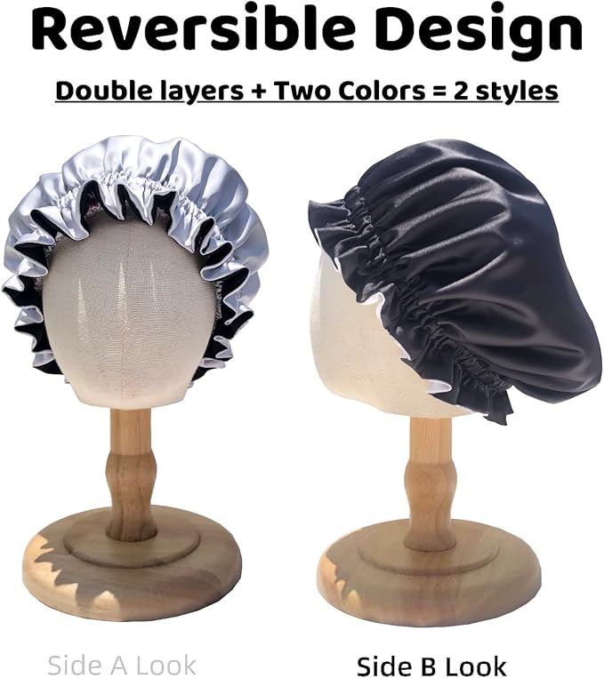 AKISS Baby Infant Newborn Toddler Satin Silk Hair Bonnet for Baby Girl Boy Sleeping Kids Cap Hat