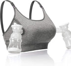 Momcozy Hands Free Pumping Bra, Adjustable Breast-Pumps Holding and Nursing Bra, Pumping & Nursing Bra in One