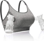 Momcozy Hands Free Pumping Bra, Adjustable Breast-Pumps Holding and Nursing Bra, Pumping & Nursing Bra in One