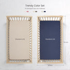 lulumoon Baby Muslin Crib Sheets - Toddler Cotton Fitted Crib Sheets Neutral for Boys and Girls 2Pack