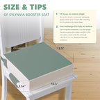 Booster Seat for Kitchen Chair with Adjustable Straps, Toddler Booster Seats for Dining Table Portable for Travel Camping Eating, Booster Cushion for Table for Baby Child Infant Kid Boy Girl