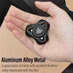 Freelove Upgraded Fox Tri 1.8'' Fidget Spinner with Steel Beads, Luminous Metal Spinners Toys for Adults, Premium Bearing 2~4 Min, Autism Sensory ADHD Anxiety Focus Meditation, Aluminum Alloy, Black