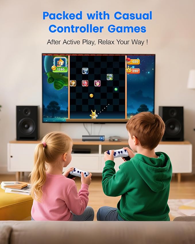 AR Motion Gaming Console for Kids & Families - Plug & Play Video Game System for Indoor Physical Play & Interactive Family Fun. Great for Gifts, Game Nights, Parties, Playtime and Playdates