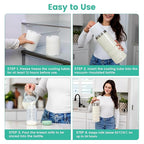 22oz Breast Milk Cooler for Work and Travel, 24 Hours All-Day Cooling, Large Capacity Portable Breastmilk Chiller with 2pcs Breastmilk Storage Bottle, Baby Feeding Essentials