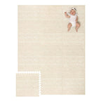 Baby Play Mat for Floor – 6x8ft Beige | Soft Non Toxic Premium EVA Foam Tiles for Tummy Time, Crawling & Playroom – Waterproof Interlocking Floor Mat for Babies & Toddlers by Lillefolk (12 Tiles)