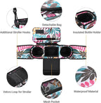 Momcozy Universal Stroller Organizer, 2 Insulated Cup Holders, Removable Zip Pocket, Adjustable Straps, Large Capacity Baby Essentials Compact Design, Fits Any Stroller (Multicolor)