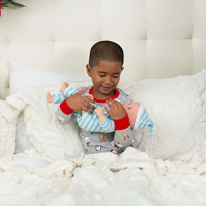 Melissa & Doug Mine to Love Twins Luke & Lucy 15” Light Skin-Tone Boy and Girl Baby Dolls with Rompers, Caps, Pacifiers - Twin Baby Dolls, First Baby Dolls for Toddlers 18 Months and Up