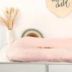 Hooyax Baby Lounger Cover 2 Pack - 100% Muslin Cotton Newborn Lounger Pillow Covers Only, Soft Breathable Infant Lounger Cover with Reinforced Stitching, Fits Most Standard Baby Loungers (Pink Floral)