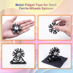 Desk-Fidget-Toys for Ferris-Wheels-Spinner: Metal Kinetic-Spinner 4mins, Cool-Gadgets for Kid Children Teen Adult EDC-Toy, ADHD Tools Cool-Stuff Stress Relief Gift for Office Home School Christmas