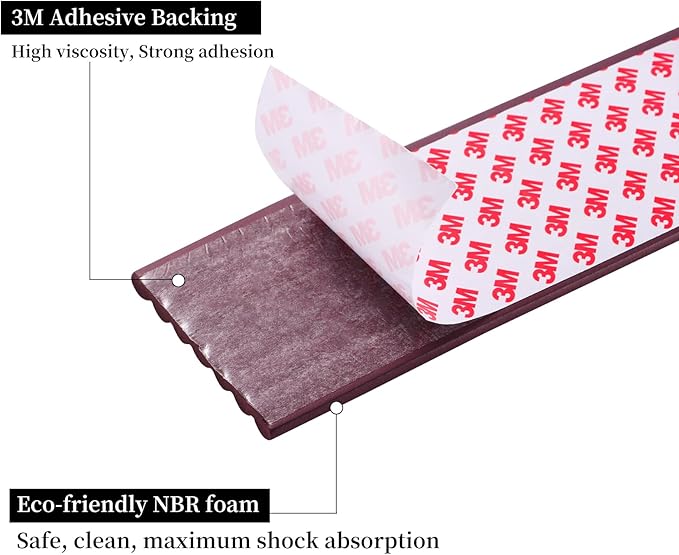 Corner Protector for Baby, Widen Edge Protector with Adhesive Backing, Baby Proofing Edge Corner Protect Self Adhesive Furniture Guard Bumper for Table, Desk, Fireplace (Dark Brown, 6.6ft)