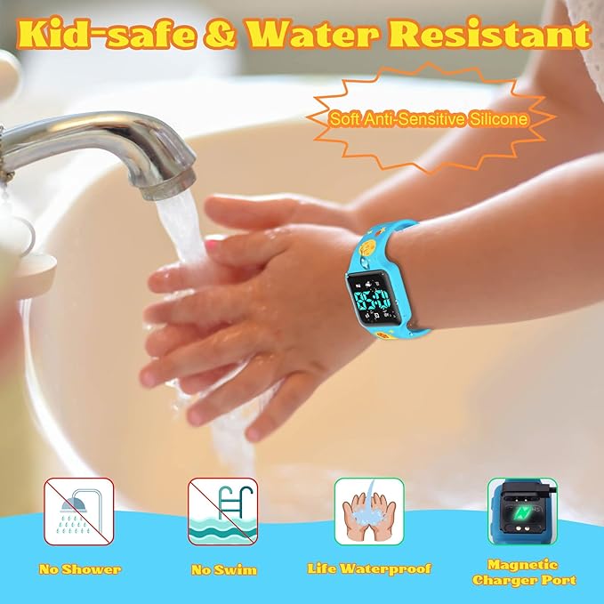 Potty Training Watch for Toddlers & Kids with Countdown, Flashing Lights, Fun Music or Vibration Alerts - Waterproof Interactive Toilet Training Reminder for Boys & Girls Ages 2-9