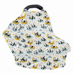 Binienty Cartoon Panda Carseat Cover for Baby Breathable Stretchy Baby Carseat Covers Lightweight Cartoon Car Seat Covers Infants Car Canopies