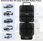 Car Seat Protector for Child Car Seat, 2 Pack Baby Car Seat Covers with Mesh Pockets & Non-Slip Backing 600D Durable Seat Protector Under Baby Car Seat for Car Back Seat (Black, Large)