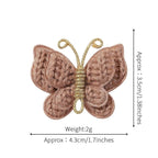 2 Pcs Butterfly Hair Bow Girl, Kid's Cute Hair Clips Barrettes Accessories for Infants Toddlers Baby Kids Fine Hair (Coffee)