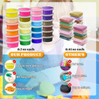 Modeling Clay Kit - 24 Colors Air Dry Clay DIY Molding Clay with Tools, Kids Art Crafts Gift for Boys & Girls Age 3-12 Year Olds