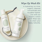 Esembly Skincare Kit, Baby Arrival Gift Set with Organic Diaper Creams, Reusable Organic Cotton Wipes and Wipe Cleanser with Foamer - Mama and Baby Essentials for Cloth Diapering