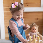 Birthday Hair Bow for Baby Girls 1 2 3 4 5 6 Year Old Sprinkle Hair Clips Happy Birthday Decorations for Girls Toddlers With Pom-Poms Ice Cream Candy Party Pink Hair Accessories for 3rd Sweet Party