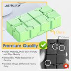 Fidget Cube, Durable Nylon Infinity Desk Toy, Skin-Friendly Handheld Gadget, Mini Stress-Relief Adult Fidget Toy for Anxiety Alleviation light weight(Green)