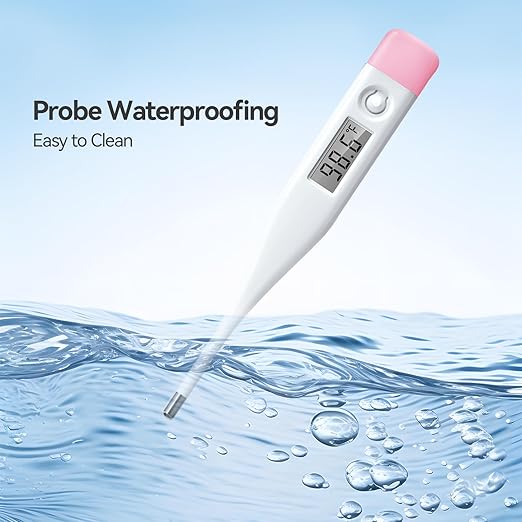 Digital Oral Thermometer for Adults and Children with LCD Display, Oral Thermometer for Baby with Fever Alarm Rectal & Underarm Use, Fast Reading Thermometer