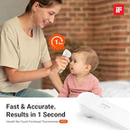 iHealth No-Touch Forehead Thermometer for Adults, Kids, Babies - 1s Fast Accurate, 3 Ultra-Sensitive Sensors, Quiet Vibration Feedback, Digital Large LED Digits, Easy to Use for Home & Nurses, PT3