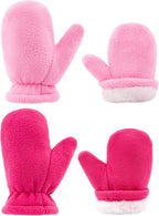 BAVST Baby Toddler Winter Mittens Girls Warm Fleece Lined Gloves Kids Sherpa Lined Mittens for Boys