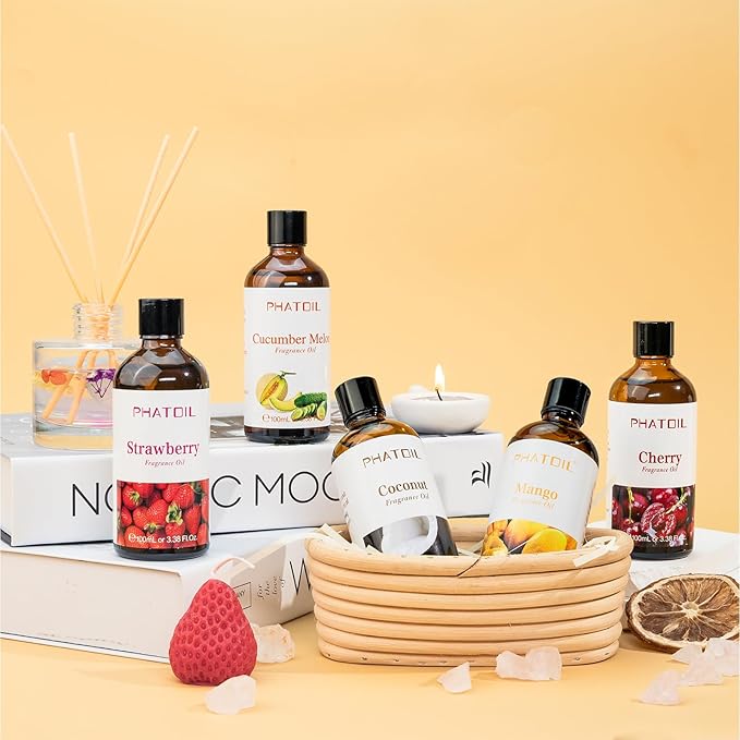 PHATOIL 3.38FL.OZ Blueberry Fragrance Oils for Aromatherapy, Essential Oils for Diffusers for Home, Perfect for Diffuser, Yoga, Skin Care, DIY Candle and Soap Making - 100ml