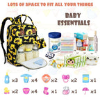 Baby Diaper Bag Backpack, Travel Diaper Bags for Baby Girl Boy Large Capacity Baby Bag Backpack for Women Sunflower