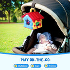 JoyCat Infant Toys 6-12 Months, Soft Sensory Toy with 4 Fabric Shapes, Baby Learning Shape Sorter for 3 4 5 6 7 8 9 10 11 12-18 Months, Baby Shower Birthday Gift Boy Girl