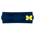 Creative Knitwear Michigan Wolverines Infant Girls Navy Solid Hair Knot Headband Embroidered Logo - Size Newborn - 4T