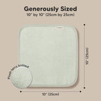 6-Pack Baby Washcloths - Soft Absorbent Viscose from Bamboo Wash Cloths for Babies, Kids, Toddlers, Infant, Newborn Bath Towels, Gentle on Sensitive Skin, 10x10 Reusable Face Towels (Dove)