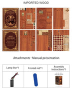 Book Nook Kit - DIY Miniature House Dollhouse 3D Puzzles for Adults and Teens - Gifts for Family and Friends Bookshelf Decor Tiny House Model Build with LED Light (BV02-003)