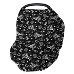 Country Western Car Seat Cover for Baby Cowboy Hat Boots Horse Cactus Stretchy 5-in-1 Covers Adjustable Car Canopy Breastfeeding Cover Wild West Desert Breathable Nursing Cover-Up