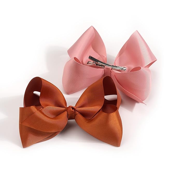 CÉLLOT 50 Pieces 4.5 Inch Hair Bows for Girls Clips Grosgrain Ribbon Boutique Hair Bow Alligator Clips For Girls Teens Toddlers Kids in Pairs