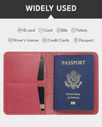 ALLIVE Genuine Leather Passport Holder with Airtag, Travel Must Haves Airport Essentials, Case Travel Gifts