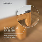 dadada LaLa 3 Drawer Dresser for Nursery - Modern Design, Deep Drawers, Baby-Safe Finish, Anti-Tip Safety, Durable Construction, Maximum Storage for Small Spaces, 39” Wide. (Little 3-Drawer)