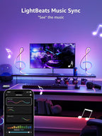 Lepro TB2 AI Smart Table Lamp, RGB+IC Addressable LED Lamp Alexa Google Enable, APP Control Color Changing Modern Spiral Lamp No Remote, Music Sync, AI Generated Lighting LLM,2.4 GHz WiFi/Bluetooth