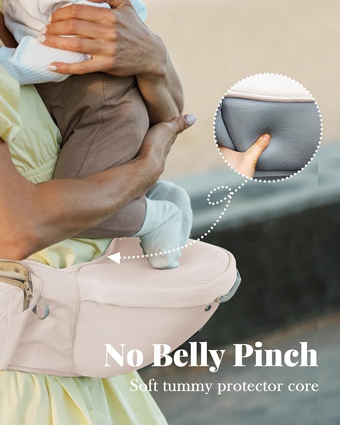 Baby Carrier Newborn to Toddler, 6-in-1 Baby Carrier, Adjustable Detachable Infant Baby Hip Seat Carrier for 7-50lbs