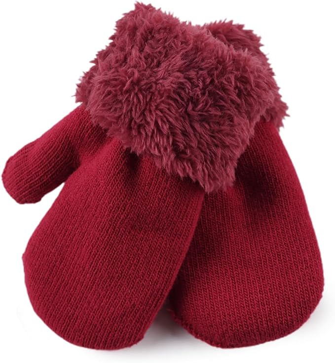 PESAAT Baby Girl Mittens Fleece Toddler Boy Mittens Warm Kids Winter Gloves Unisex Cold Weather Baby Gloves