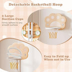 Costzon 3 in 1 Toddler Basketball Hoop, Height Adjustable Kids Sports Center w/Foldable Basketball, Soccer & Golf Game, Indoor Outdoor Activity Playset w/Foldable Rim, Gift for Children Baby Infant