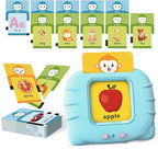 Talking Flash Cards for Toddler 1 2 3 4 Year Olds, ABC Flash Cards for Toddlers 2-4, Montessor, Autism Sensory, Speech Therapy Toys, Birthday Gift for Boys and Girls, 296 Pro Words Blue