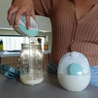Willow Go - 5oz Reusable Milk Containers with Splash Guard - for use with Willow Go Hands Free Breast Pump