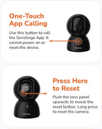 Sensforge 2.5K Black Indoor Pan-Tilt Dome Security Camera, AI Human & Pet Detection, 360° Coverage, Two-Way Audio, Dual-Band Wi-Fi (2.4G/5G), 64GB SD Card Included, No Monthly Fees