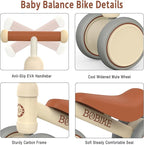 Baby Balance Bike Toys for 12-36 Months Kids Toy Boy and Girls Gifts Toddler Best First Birthday Gift Children Walker No Pedal Infant 4 Wheels Bicycle (Classic, White)
