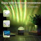 Northern Light Projector, Battery Operated Aurora Night Light, 16 Colors Galaxy Lamp Ocean Wave Ceiling Projector Mood Ambient Lighting for Bedroom Party Adults Kids Room Toddler Girl Gift