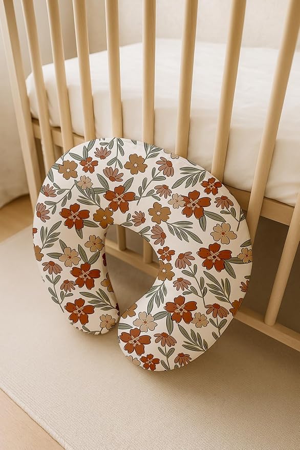 Nursing Pillow Covers 2 Pack, Breastfeeding Pillow Slipcovers Soft and Stretchy, Nursing Covers for Baby Girls Boys Newborn