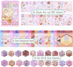 20 Sets DIY 3D Sticker Scenes for Adults with Tweezer, Kawaii 3D House Miniature Sticker Therapy, Make Your Own Mini Room Scene Collection Book for Adult Kids Relief Stress Pass The Time