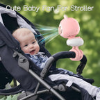 Cute Bunny Stroller Fan Clip On for Baby, Bladeless Fan 4000mAh Rechargeable Battery Operated, Flexible Tripod, 4 Speeds, Auto Oscillating, Small Cooling Fan for Kids