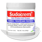 Sudocrem Diaper Rash Cream for Baby's Skin, Triple Action Diaper Rash Paste that Soothes, Treats and Protects, 15.29% Zinc Oxide Cream - 14oz (400g)