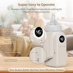Portable Bottle Warmer for Travel, Precise Temperature Milk Warmer, 10000mAh Long Battery Life USB-C Fast Charging for Breast Milk/Formula Milk Warming, Fit Car, Airplane & On The Go Bottle Warmer